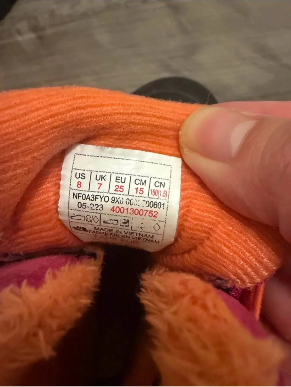 The North Face Kids Pink and Orange Waterproof Winter Boots